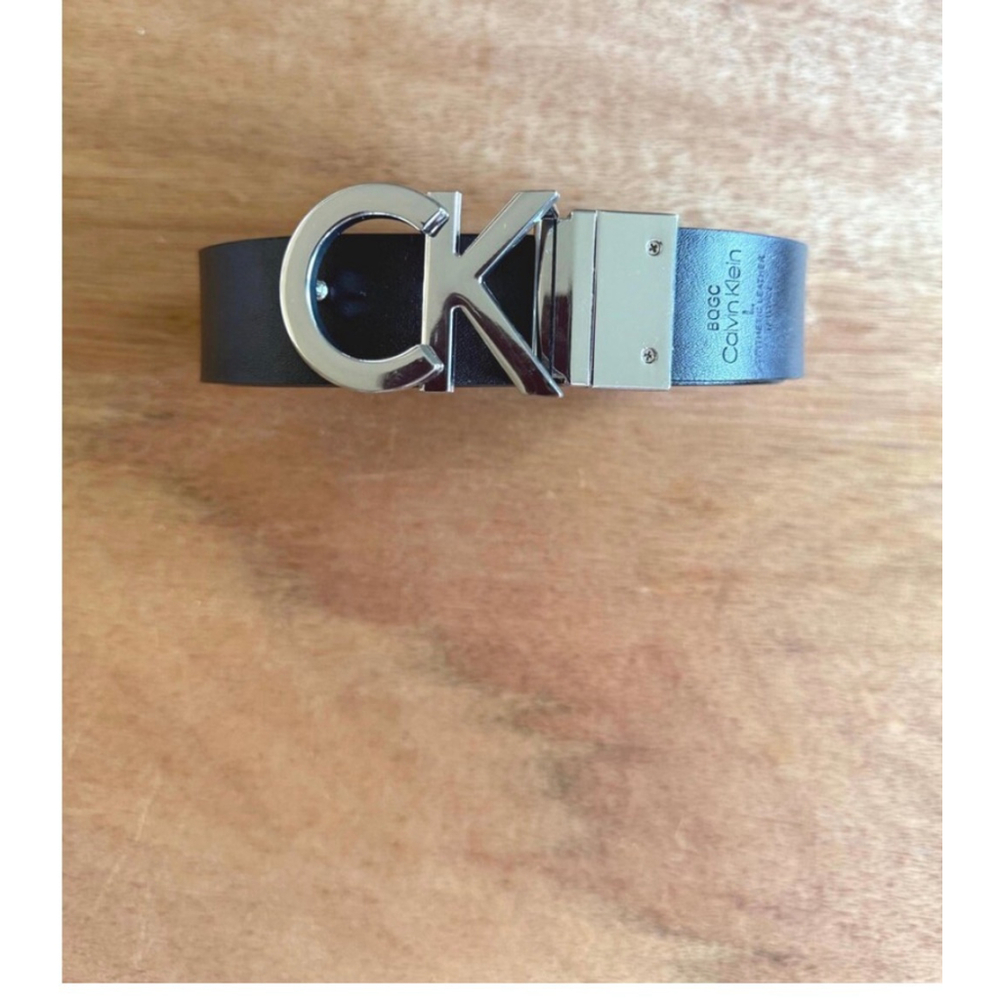 CALVIN KLEIN | Reversible Belt Black Silver 1X Size